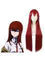 100 cm Long Steins;Gate 0 Kurisu Makise Anime Crimson Straight Cosplay Wigs