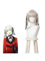 28cm Kakegurui Momobami Kirari Synthetic Silver Cosplay Wigs
