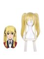 45cm Kakegurui Saotome Meari Synthetic Yellow Cosplay Wigs