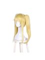 45cm Kakegurui Saotome Meari Synthetic Yellow Cosplay Wigs