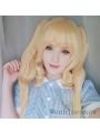  KILL LA KILL Nui Wallpaper Long Culry Blonde Synthetic  Cosplay Wigs 