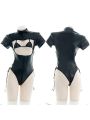 Black Bodysuit Tights Sexy Lingerie Cosplay Costume 