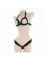 Black Lace Sexy Hollow Bikini Cosplay Costume