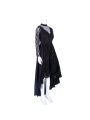 Black Sexy Gothic Victorian Elegant Dress With Waistband Cosplay Costumes-3