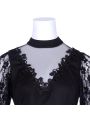 Black Sexy Gothic Victorian Elegant Dress With Waistband Cosplay Costumes-5