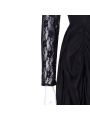 Black Sexy Gothic Victorian Elegant Dress With Waistband Cosplay Costumes-8