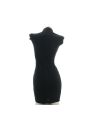 Black Velvet Cheongsam Dress Cosplay Costume 