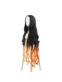 Blade of Demon  Kimetsu no Yaiba Nezuko Kamado Black Brown Long Wave Cosplay Wigs