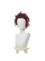 Blade of Demon  Kimetsu no Yaiba Tanjirou Kamado Red Black Cosplay Wigs
