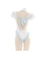 Blue Backless Bow-Knot Underwear Cosplay Costume