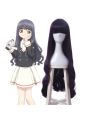 Cardcaptor Sakura Clear Card-hen Tomoyo Daidouji Anime Cosplay Wigs Long Curly Deep Purple Woman Wigs