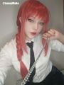 Chainsaw Man Makima Orange Weave Cosplay Wigs