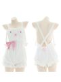 Crossover Backless Plush Rabbit Bodysuit Cosplay Costume