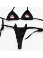 Cute Girly Embroidery Sexy Bikini 2 Colors Cosplay Costume 