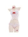 Cute Strawberry Translucent Pajamas Cosplay Costume