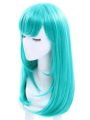 Women 65cm Long Teal Green Anime Synthetic Hair Straight Cosplay Wigs 