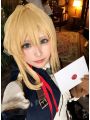 Anime Violet Evergarden Violet Evergarden Synthetic Short Blonde Cosplay Wigs