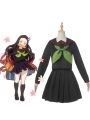 Demon Slayer Nezuko Kamado School Uniform Cosplay Costume