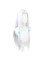 Demon Slayer Rui Spider Sister White Long  Cosplay Wigs Free Headdress 