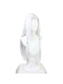 Demon Slayer Rui Spider Sister White Long  Cosplay Wigs Free Headdress 