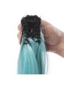 Demon Slayer Tokitou Muichirou Long Straight Green Mixed Black  Cosplay Wigs