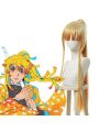Demon Slayer Zenitsu Agatsuma Female Blonde Long Ponytail Cosplay Wigs
