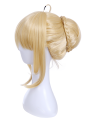 Fate Go Saber Artoria Pendragon Synthetic Short Blonde Cosplay Wigs