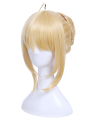 Fate Go Saber Artoria Pendragon Synthetic Short Blonde Cosplay Wigs