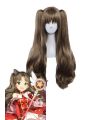 Fate Grand Order Tohsaka Rin  Brown Long Curly Game Cosplay Wigs