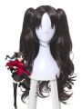 Fate Grand Order Tohsaka Rin Black Brown Long Curly Game Cosplay Wigs 