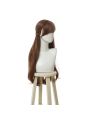 Film Anna Long Curly Brown Cosplay Wigs 