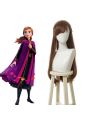 Film Anna Long Curly Brown Cosplay Wigs 