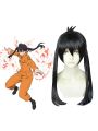 Fire Force Kotatsu Tamaki  Black Long Dual horsetail Cosplay Wigs