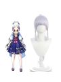 Game Genshin Impact Ayaka Gray Mixed Blue Long Ponytail Cosplay Wigs