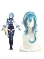 Game Genshin Impact Eula Blue Mixed White Cosplay Wigs