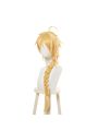 Game Genshin Impact Traveler Aether Blonde Long Braided Cosplay Wigs
