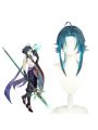 Game Genshin Impact Xiao Blue Mixed Cosplay Wigs 