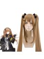 Game Girls Frontline UMP45UMP9 Brown Ponytail Linen Curls Cosplay Wigs