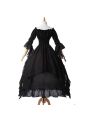 Women Renaissance Victorian Medieval Black Long Vintage Dress