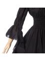 Women Renaissance Victorian Medieval Black Long Vintage Dress