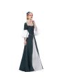 Women Renaissance Victorian Medieval Green Long Vintage Elegent Dress