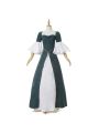 Women Renaissance Victorian Medieval Green Long Vintage Elegent Dress