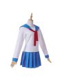 Poputepipikku Pop Team Epic Popuko and Pipimi Blue Uniform Skirt Anime Cosplay Costumes