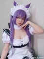 Game Genshin Impact Keqing Mixed Purple Ponytail Cosplay Wigs