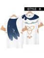 Genshin Impact Paimon T-shirt Cosplay Costume