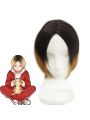 Haikyū!! kozumekenma Black Mixde Yellow long Cosplay Wigs