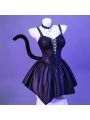 Halloween Cat Girl Dress Black Cosplay Costume