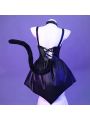 Halloween Cat Girl Dress Black Cosplay Costume