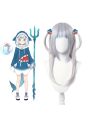 Hololive English Vtuber Gawr Gura Blue Mixed White Long Cosplay Wigs