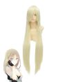 100cm Long Inu x Boku SS Yukinokouji Nobara Cosplay Wig Pale Golden Staright Wigs